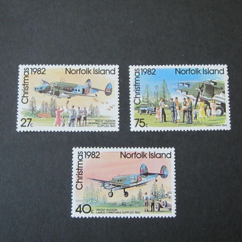 Norfolk Islands Sc 299-301 airplan set MH