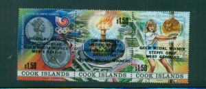 Cook Islands #1000 (1998 Olympics Winners strip)  VFMNH CV $12.00