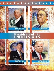 Stamps.Presidents USA Ronald Reagan,  2 sheets  perforated 2023 year NEW