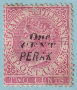 MALAYA - PERAK 20  MINT HINGE REMNANT OG * OVERPRINT VARIETY - LHB