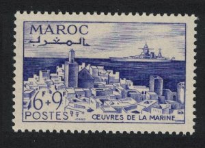 Fr. Morocco 'Dunkerque' Battleship Naval Charities Def 1948 MNH SC#B37