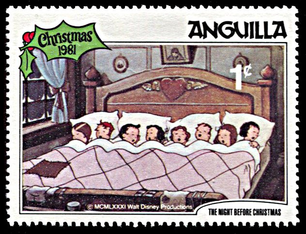 Anguilla 453, MNH, Disney The Night Before Christmas 1981