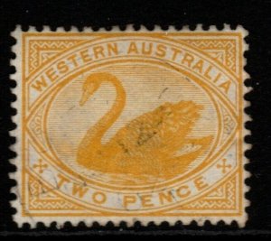 WESTERN AUSTRALIA SG113 1899 2d BRIGHT YELLOW USED