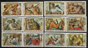 Burundi Stamp 485-487, C228-C230  - Paintings from the Sistine chapel