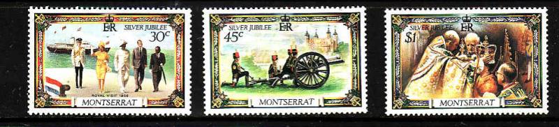 Montserrat-Sc#363-5-unused NH set-QEII Royal Visit-1977-