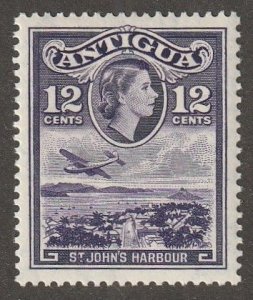 Antigua, Stamp, Scott#115,  mint, hinged,  24 cents, St. Johns Harbor, Plane