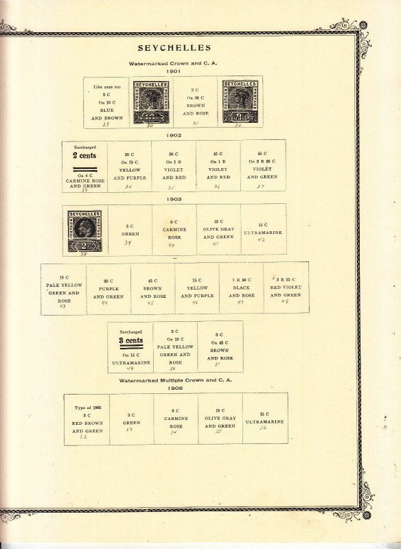 Seychelles Islands - 1890/1975 32 Scott pages 