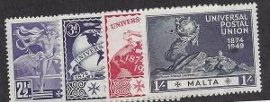 Malta, 225-28, UPU Issue Singles,**LH**
