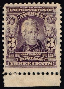 US #302 Andrew Jackson; Unused (2Stars)