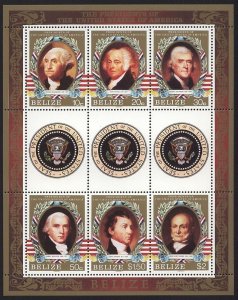 BELIZE Sc#815 Presidents of the United States Miniature Sheet (1986) MNH