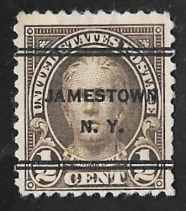 653 1/2 cent Nathan Hale Precancel Stamp used AVG