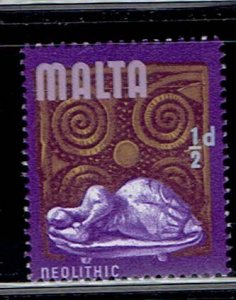 MALTA SCOTT#312 1965 1/2d NEOLITHIC ERA - MNH