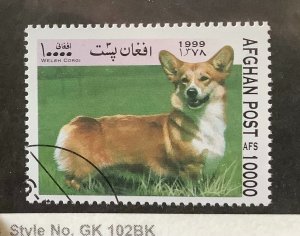 Afghanistan 1999  Mi 1856 CTO -  1000afs, dogs, Welsh Corgi