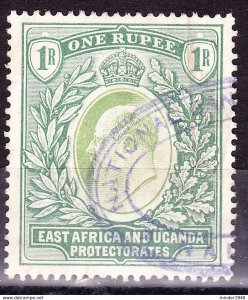 EAST AFRICA & UGANDA 1907 EDVII 1r Green SG26 Fine Used