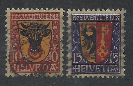 SWITZERLAND SC# B10-11 VF U 1918