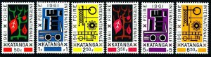 Katanga 1961, Sc 66-71, Mi 69-74, SG 67-72. MNH, Full Set. CONGO