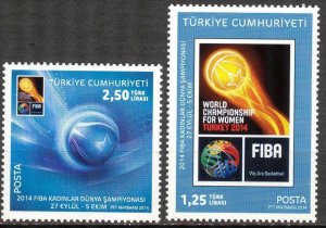 Turkey 2014 Basketball World Championship Women's Set 2 MNH