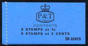 Booklet - Fiji 1973-74 Booklet 20c (Bird stamps) SG SB9/a