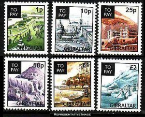 Gibraltar Scott J20-J25 Mint never hinged.