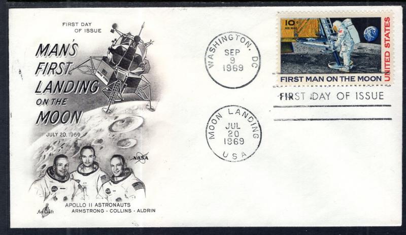 US C76 Moon Landing Artcraft U/A FDC