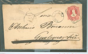 Argentina  clear receipt marking on back, 1886