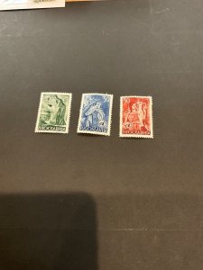 Stamps Yugoslavia Scott #375-7 never hinged