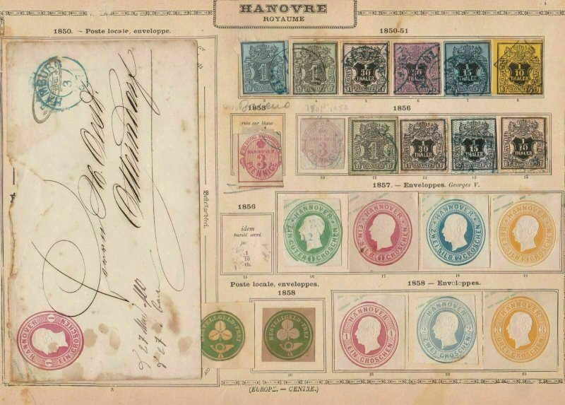 germany hanover 1850 - 1858 stamps cat £3000+ ref r10679