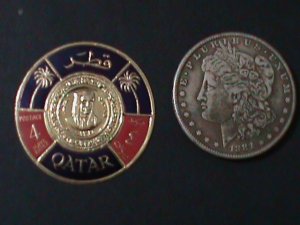 QATAR-1966 SC# 99C KING SHEIK AHMAD GOLD COIN  MNH  RARE VERY FINE
