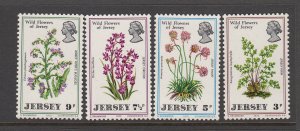 Jersey 1972 Wild Flowers set of 4. NHM