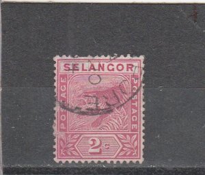 Selangor  Scott#  25  Used  (1891 Tiger)