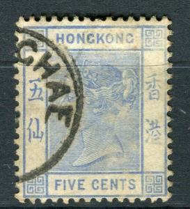 HONG KONG; Shanghai Treaty Port Cancel on QV 5c. value, 