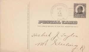 United States Ohio Pancoastburg 1909 doane 1/2  1893-1920  Postal Card.