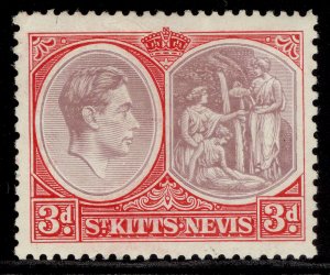 ST KITTS-NEVIS GVI SG73a, 3d brown-purple & carmine-red, M MINT. Cat £42. CHALKY