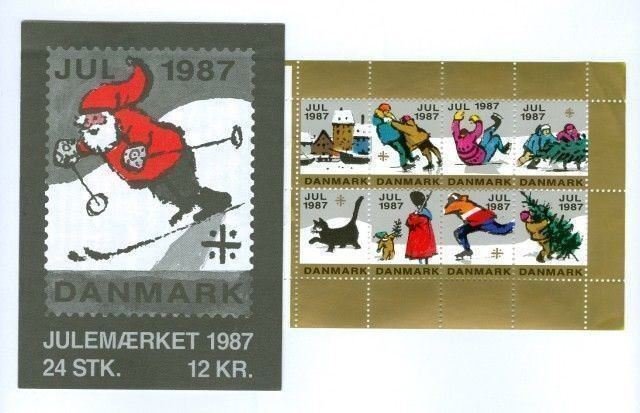 Denmark. 1987  Booklet.  Christmas Seals  Mnh. Cat. Skating. Winter In Denmark