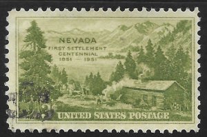 US #999 3c Nevada - Carson Valley c 1851