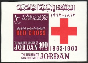 Sc# 412a 418a Jordan 1963 Red Cross / Red Crescent imperf S/S MNH CV $50.00