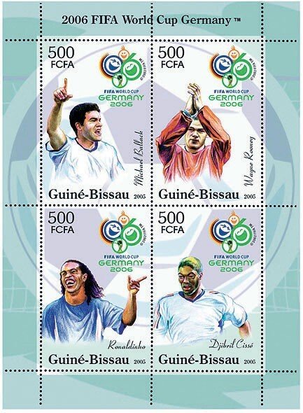 GUINEA BISSAU - 2005 - World Cup Germany - Perf 4v Sheet - Mint Never Hinged