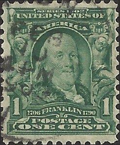 # 300 BLUE GREEN USED BEN FRANKLIN