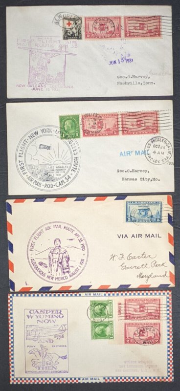 47 1930s cacheted first flight airmail covers [Y.127]