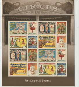 U.S.  Scott# 4905b 2014 Circus Posters XF MNH Imperf S/S