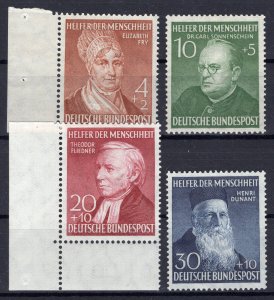 West Germany: 1952 MNH Set Semi Postals