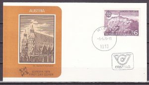 Austria, Scott cat. 1076. Europa-Architecture issue. First day cover.