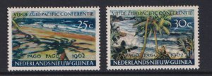 Netherlands  New Guinea  #46-47  MNH 1962  tropical beaches