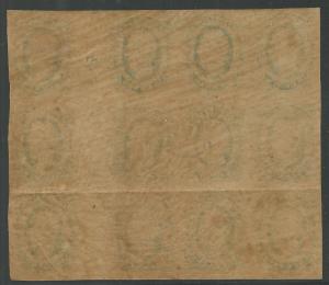 CSA Scott #12 (KB) Mint OG NH Veritcal Gutter Block of 12 Confederate Stamps VF