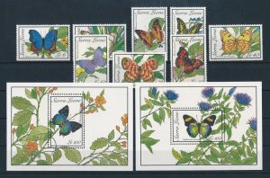 [119447] Sierra Leone 1989 Insects butterflies with Souvenir sheets MNH