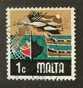 Malta 1973 Scott 458 used - 1c, Aspects of Malta, Fishing