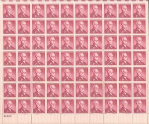 US Stamp - 1955 3c Financier Andrew W. Mellon 70 Stamp Sheet MNH Scott #1072