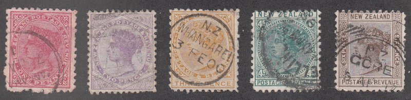 New Zealand - 1882-97 - SC 61-65 - Used - Great CDS