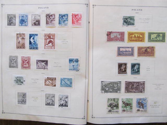 uncatalogued collection remainder on pages Poland to 1955 about 308 stamps