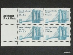 BOBPLATES #2041 Brooklyn Bridge Plate Block F-VF MNH ~See Details for #s/Pos